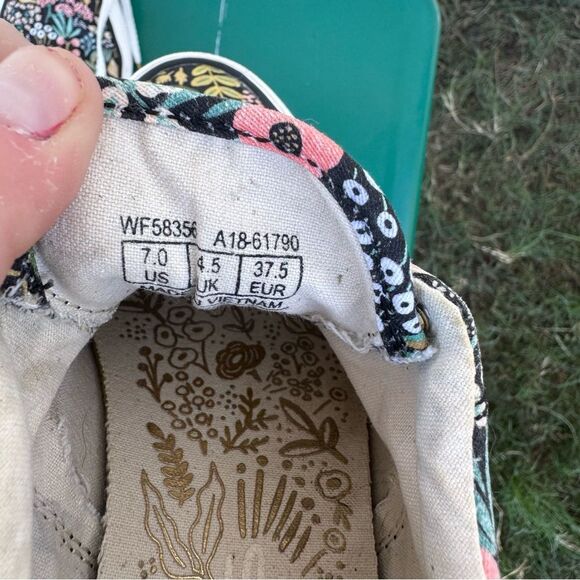 Keds X Rifle Paper Co. Lace Up Anchor Sneakers Lourdes Floral Print Size 7 - Picture 4 of 10